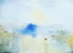 水彩大师 William Turner_1835-1840 Le chateau de Norham lever de Soleil